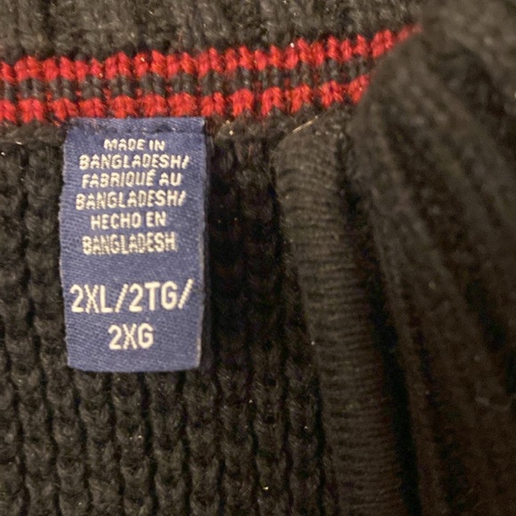 IZOD FAIR ISLE Sweater Navy XXL - Picture 7 of 9